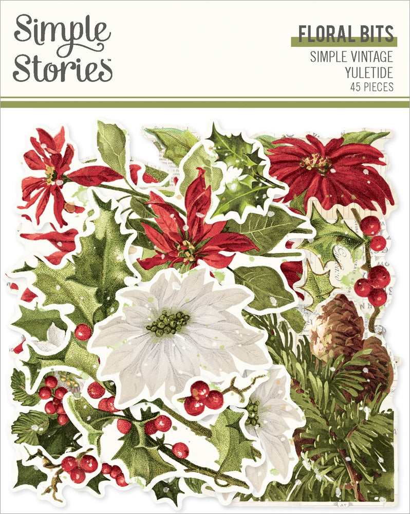 Simple Vintage Yuletide Floral Bits & Pieces