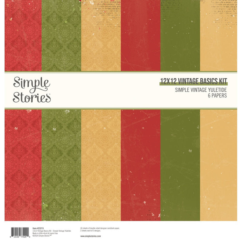 Simple Vintage Yuletide 12x12 Basics Kit