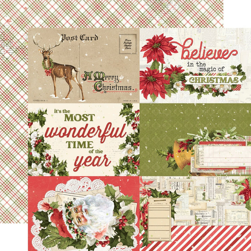 Simple Vintage Yuletide 4x6 Elements