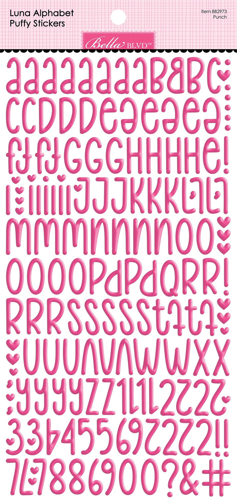 Bella Besties Luna Alphabet Puffy Stickers - Punch