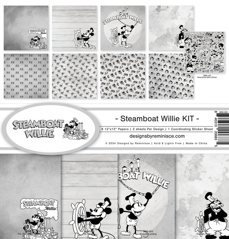 Reminisce 12x12 Collection Kit - Steamboat Willie