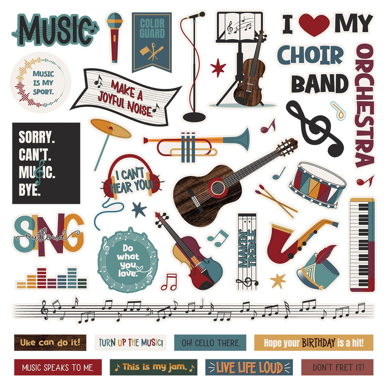 Music Notes Element Stickers