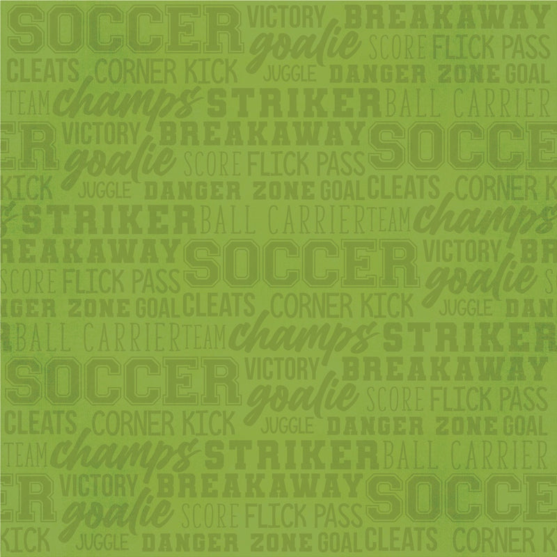 Simple Stories - Soccer 12x12 Paper - Corner Kick