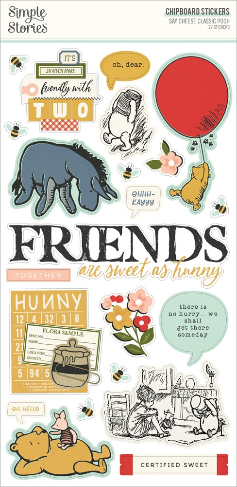 Simple Stories - Classic Pooh Chipboard Stickers