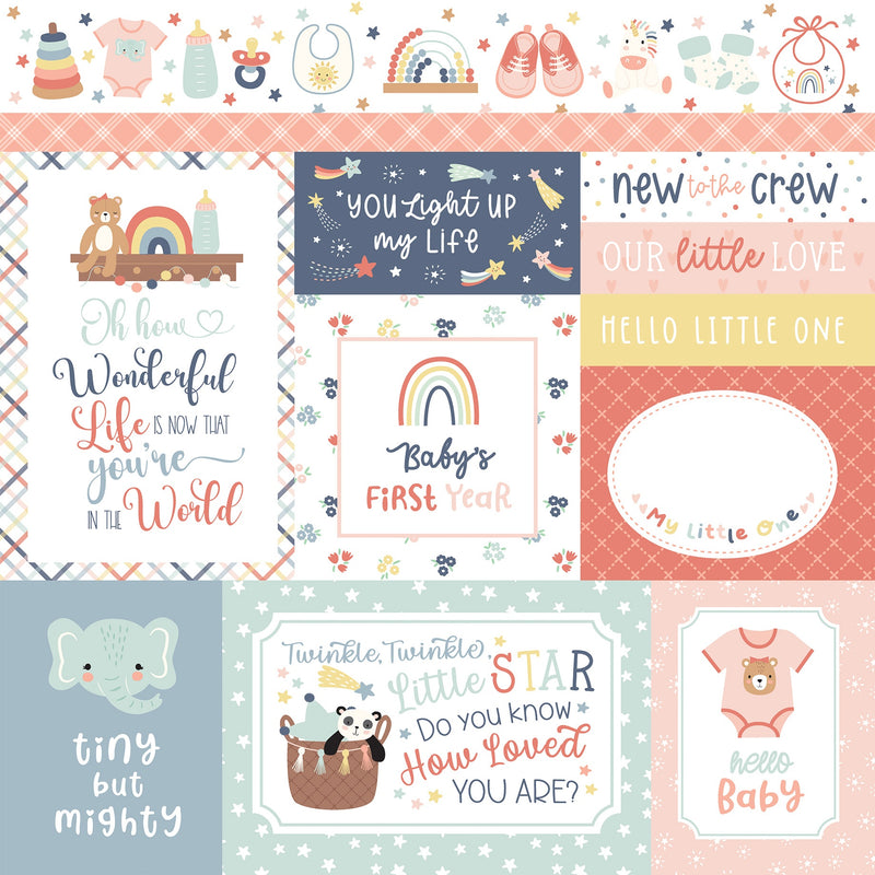 Echo Park - Baby On Board - Girl Multi Journaling Cards