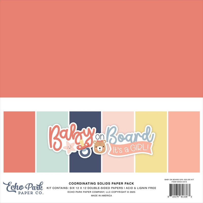 Echo Park - Baby On Board - Girl Solids Kit