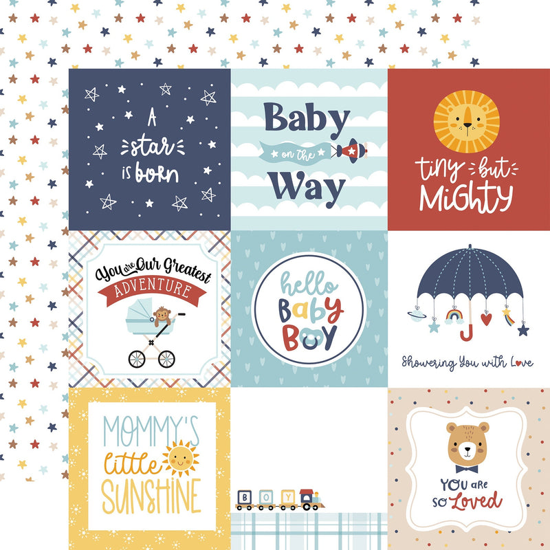 Echo Park - Baby On Board - Boy 4x4 Journaling Cards