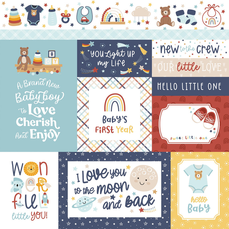 Echo Park - Baby On Board - Boy Multi Journaling Cards