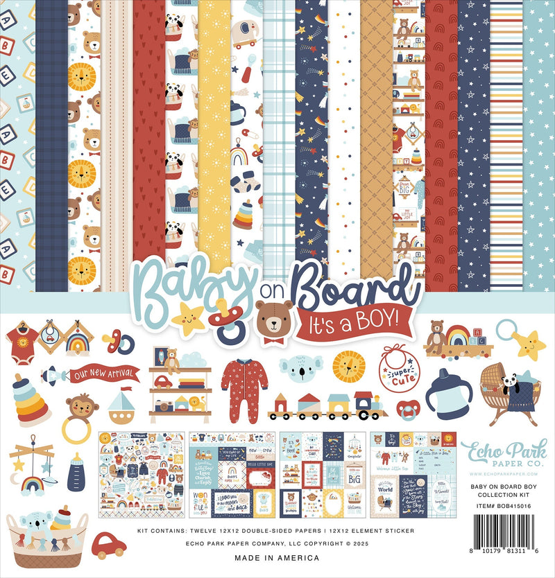 Echo Park - Baby On Board - Boy Collection Kit