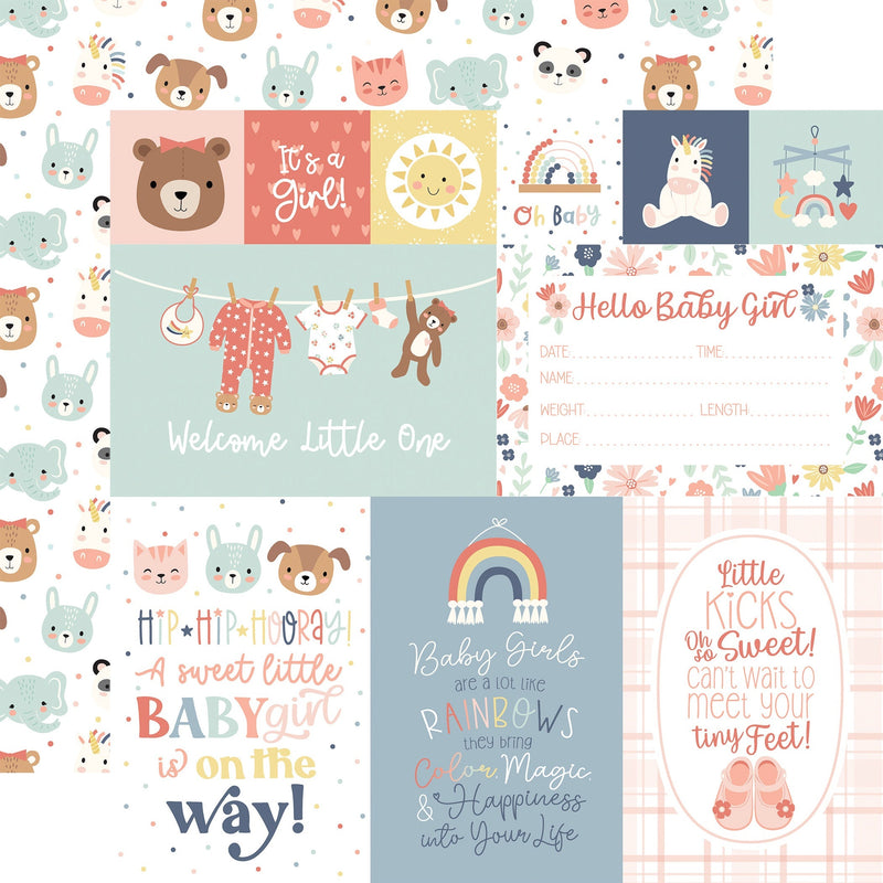 Echo Park - Baby On Board - Girl Baby Girl Journaling Cards