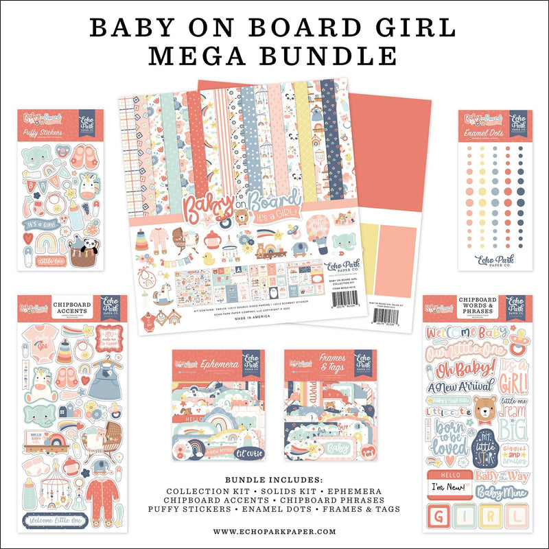 Echo Park - Baby On Board - Girl Mega Bundle Collection Kit