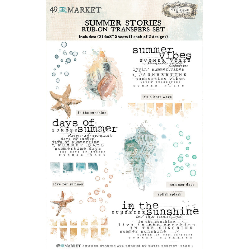 49 & Market Rub On Transfers - Summer Stories