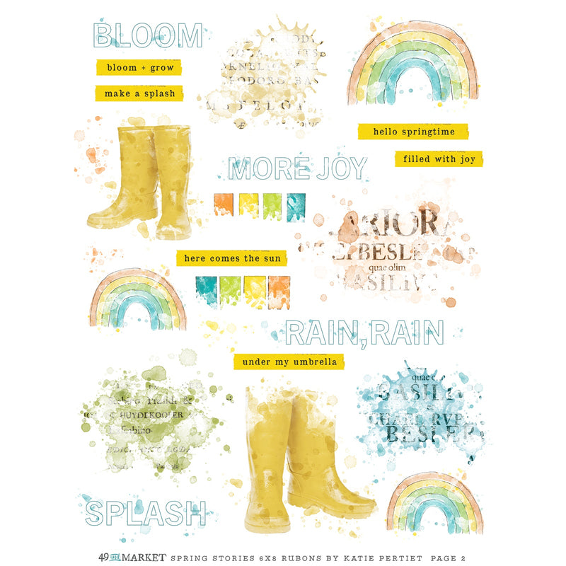 49 & Market Rub On Transfers - Spring Stories