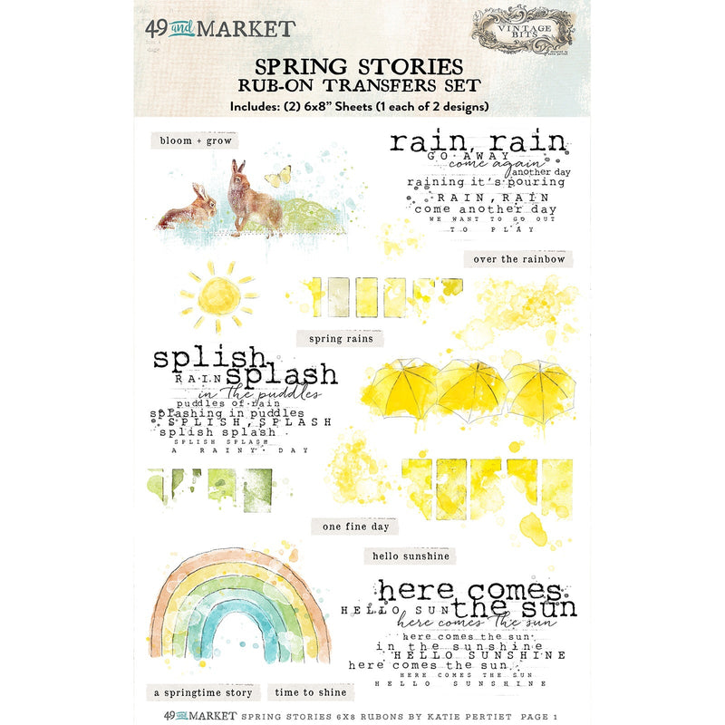 49 & Market Rub On Transfers - Spring Stories