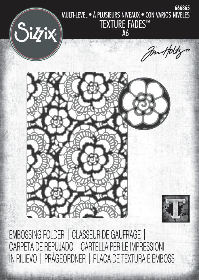 Sizzix Texture Fades by Tim Holtz Vault Lace