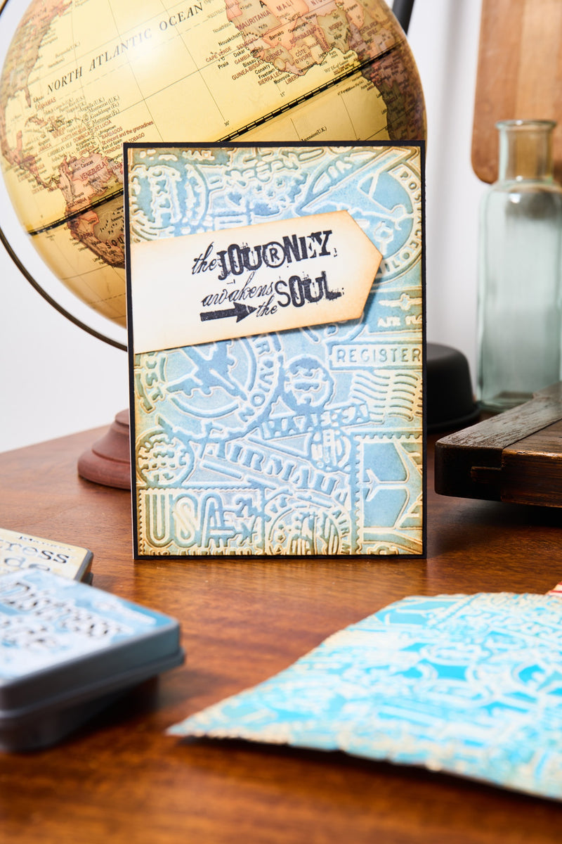 Sizzix Texture Fades by Tim Holtz Vault Airmail