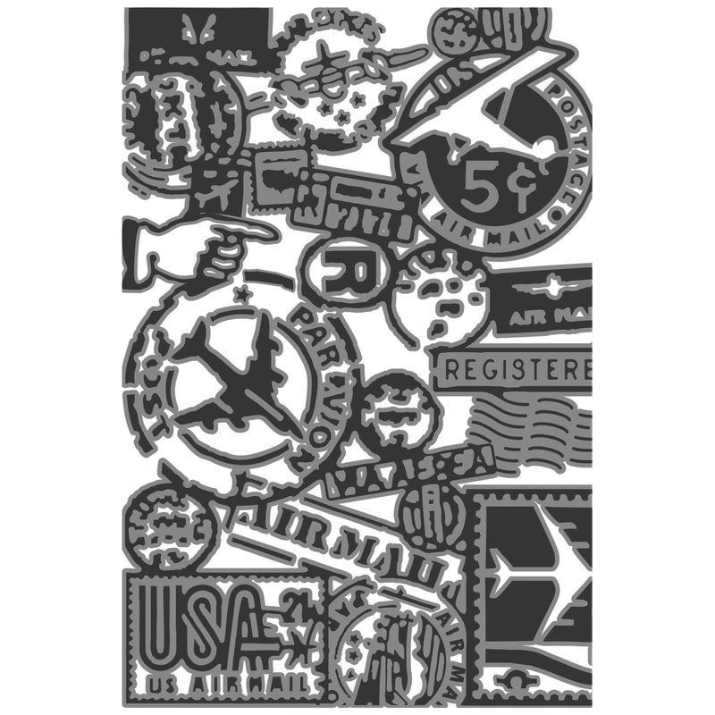 Sizzix Texture Fades by Tim Holtz Vault Airmail