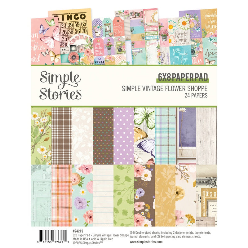 Simple Stories - Vintage Flower Shoppe 6x8 Paper Pad