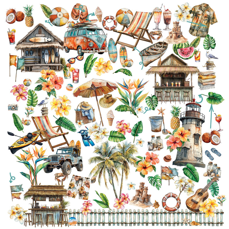 49 & Market - Beach Vibes Laser Cut Elements