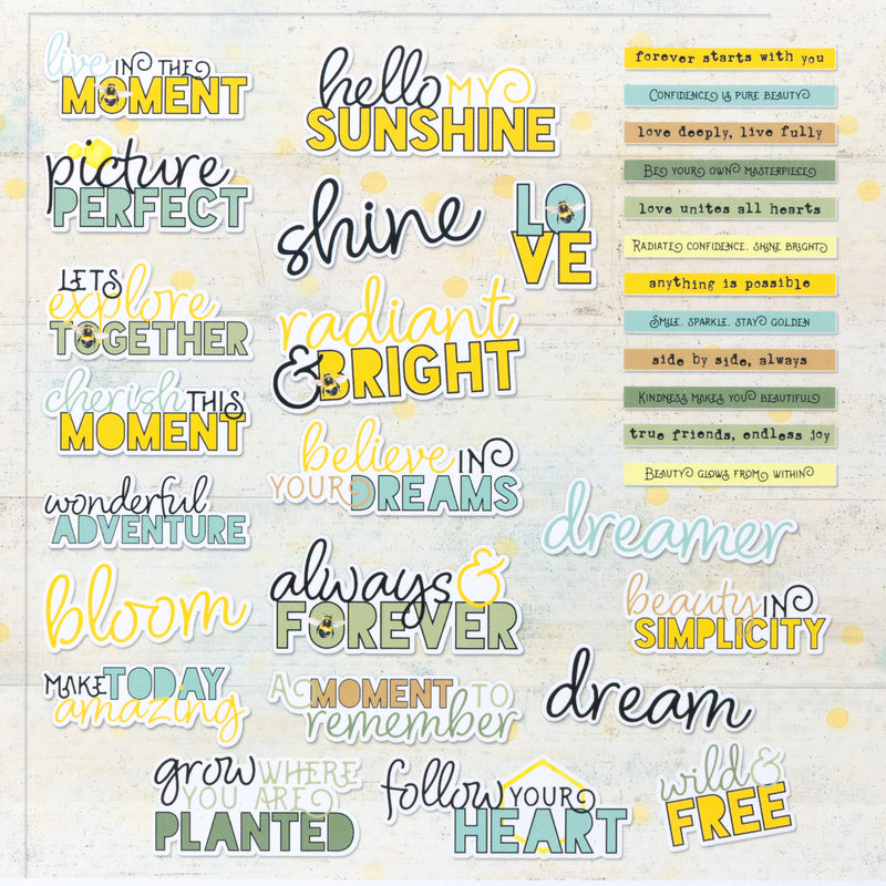 49 & Market - Botanical Buzz Chipboard Set