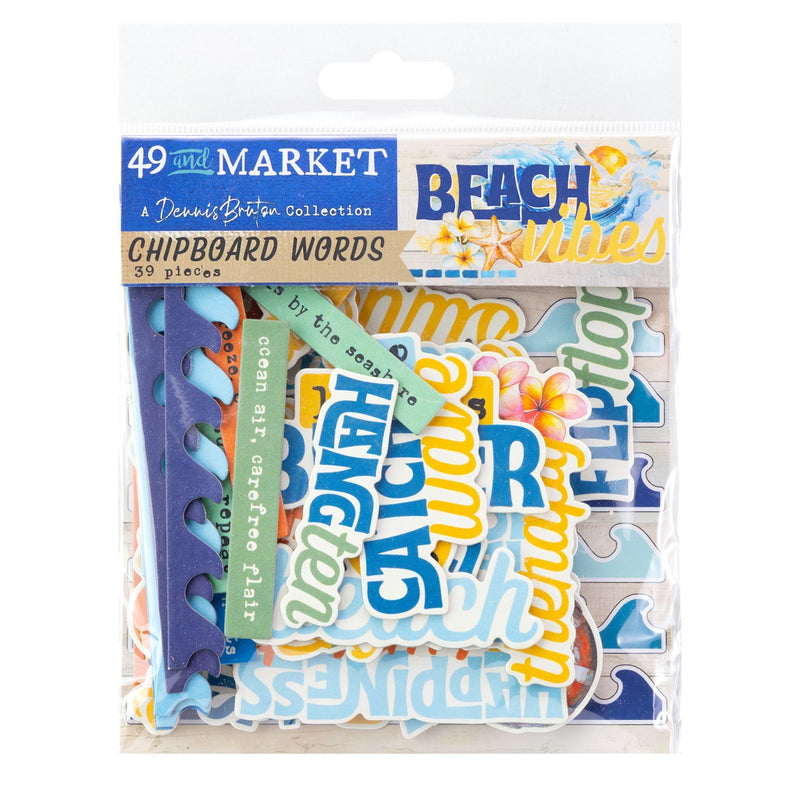 49 & Market - Beach Vibes Chipboard Set
