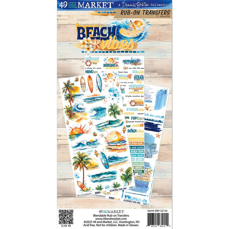 49 & Market - Beach Vibes 6x12 Rub Ons