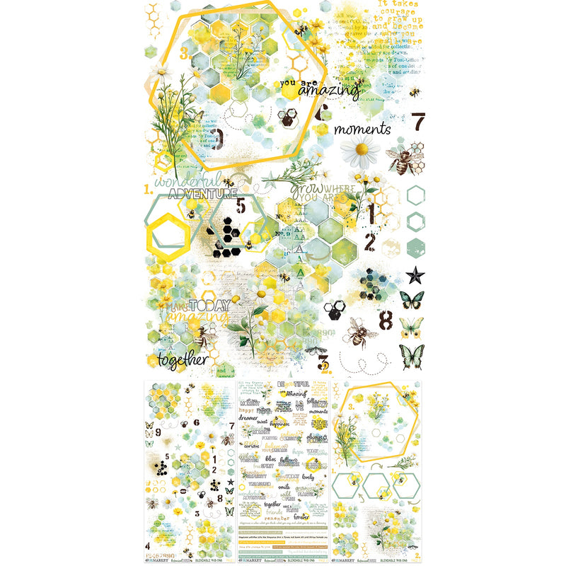 49 & Market - Botanical Buzz 6x12 Rub Ons