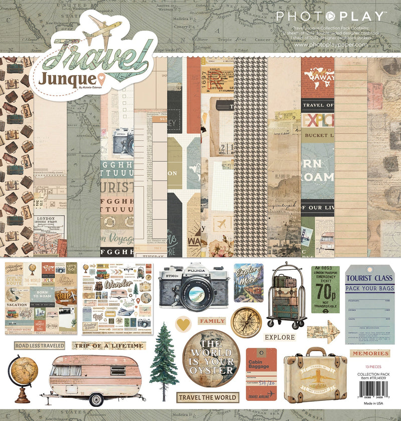 PhotoPlay Travel Junque 12x12 Collection Kit