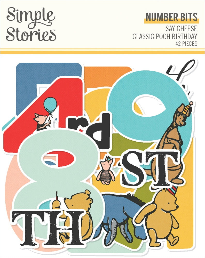 Simple Stories - Classic Pooh Birthday Numbers Bits & Pieces
