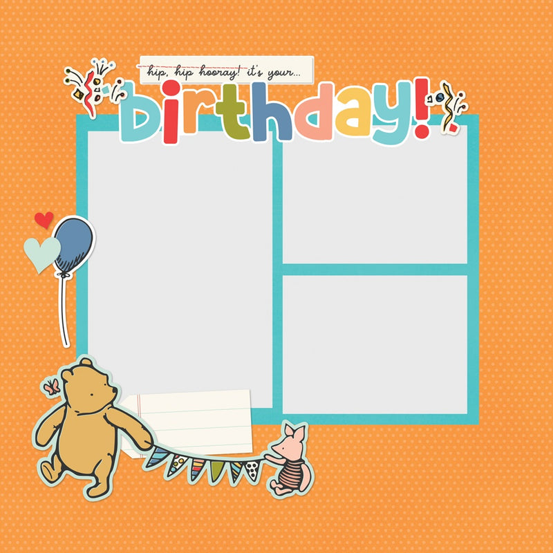 Simple Stories - Classic Pooh Birthday Page Pieces