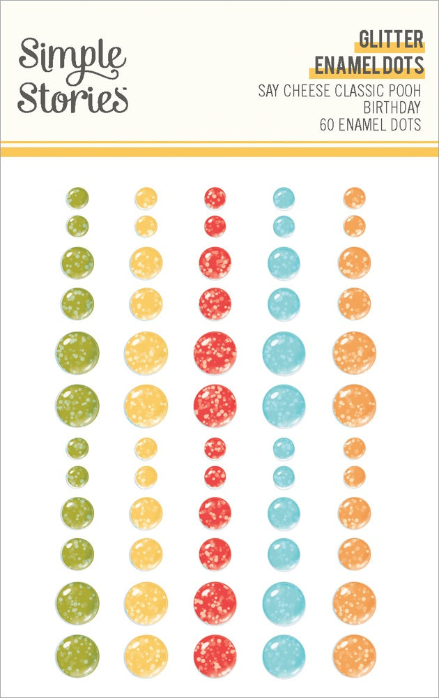 Simple Stories - Classic Pooh Birthday Enamel Glitter Dots