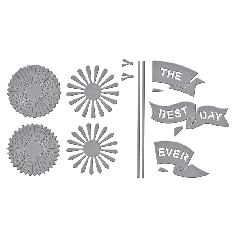 Spellbinders Etched Dies Classic Mouse - Flags & Banners