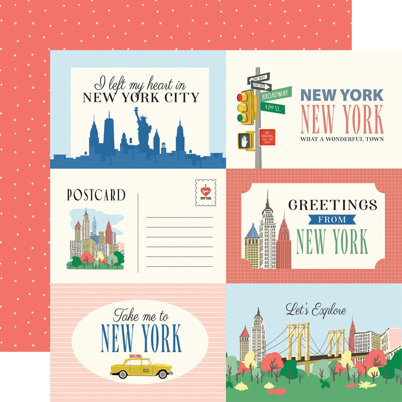 Carta Bella - New York City 12x12 6x4 Journaling Cards
