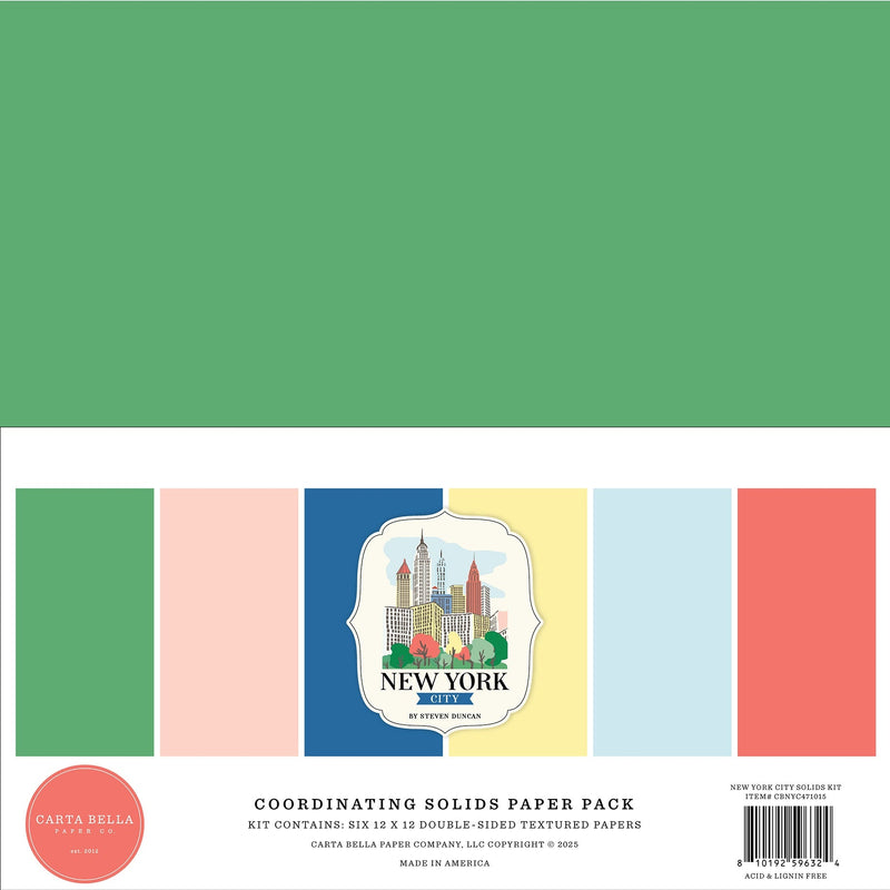 Carta Bella - New York City 12x12 Soilds Collection Kit