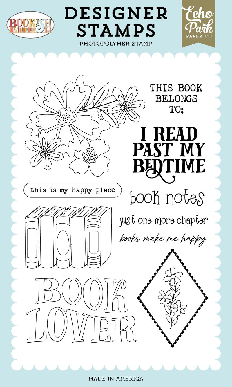 Echo Park - Bookish Stamp Set - Just One More Chapter