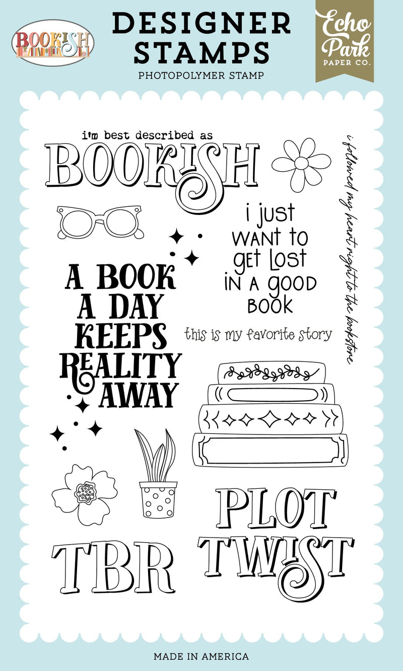 Echo Park - Bookish Stamp Set - TBR