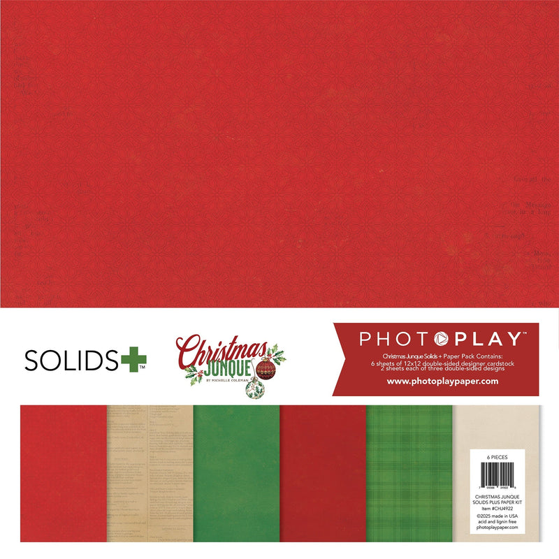 PhotoPlay - Christmas Junque 12x12 Solids Paper Pack