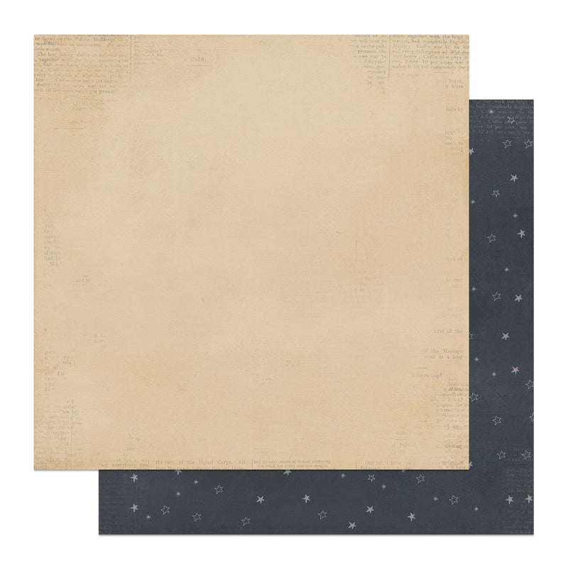 PhotoPlay - Halloween Junque 12x12 Solids Dk Cream/Grey Stars