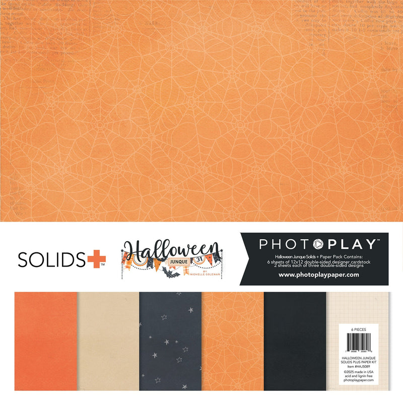 PhotoPlay - Halloween Junque 12x12 Solids Paper Pack