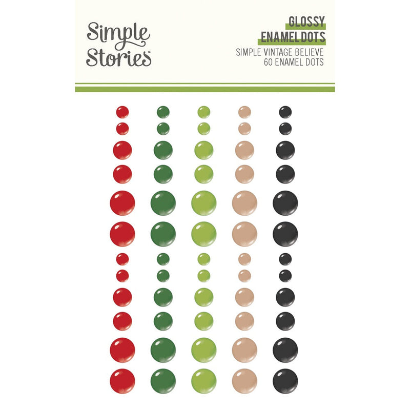 Simple Vintage Believe Glossy Enamel Dots