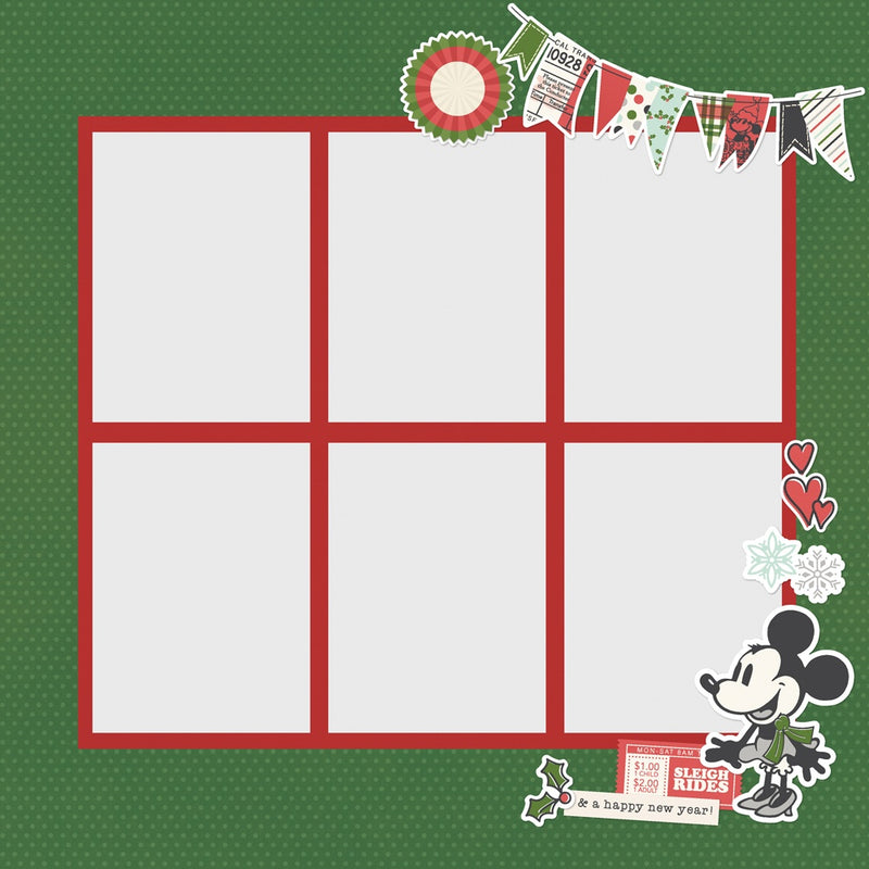 Say Cheese Classic Mouse Christmas Page Pieces