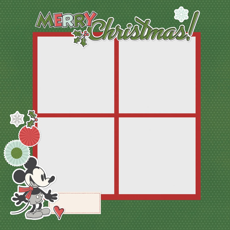 Say Cheese Classic Mouse Christmas Page Pieces