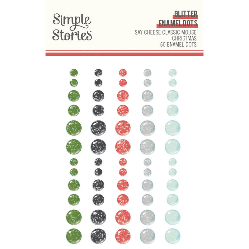 Say Cheese Classic Mouse Christmas Glitter Dots