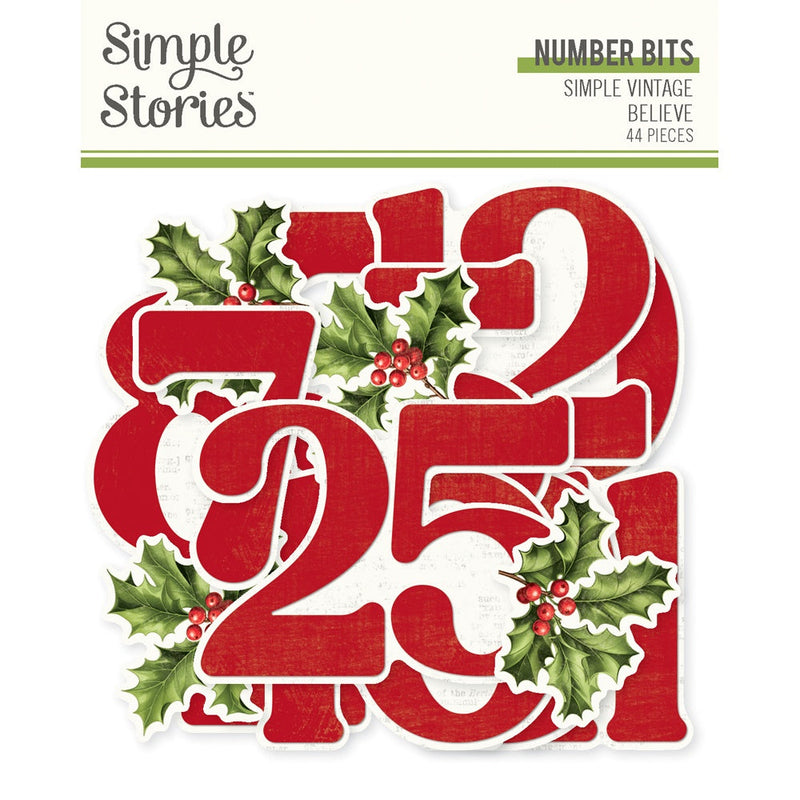 Simple Vintage Believe Numbers Bits & Pieces