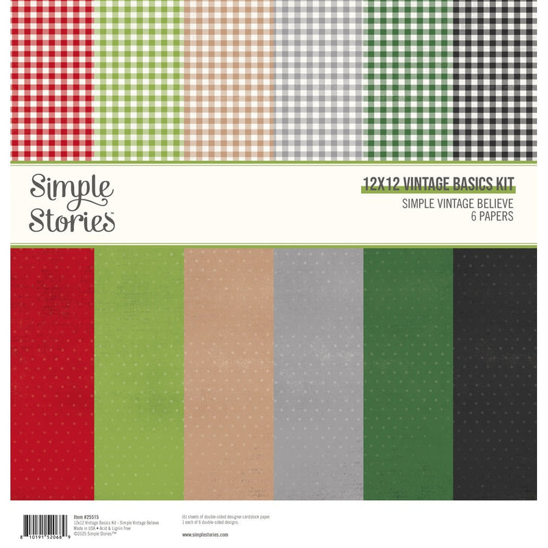COMING SOON - Simple Vintage Believe 12x12 Basics Collection Kit