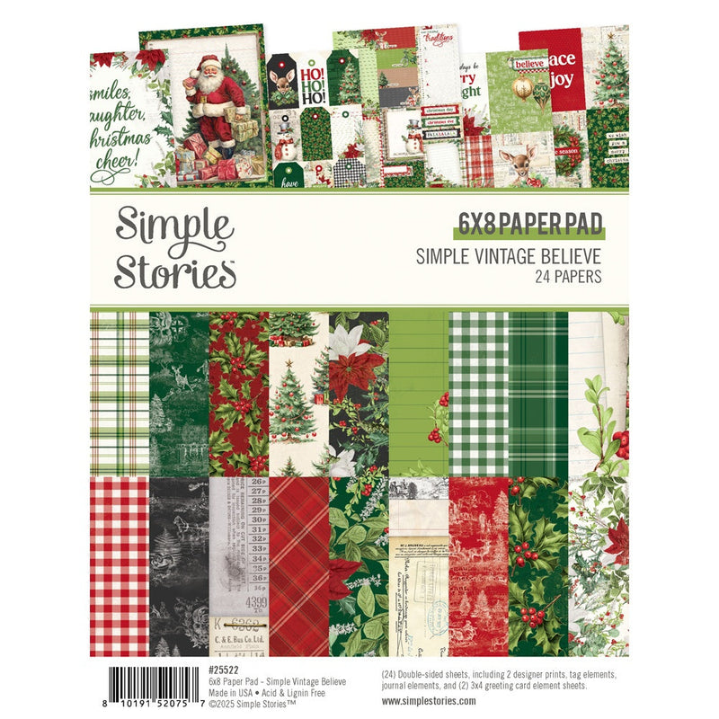 Simple Vintage Believe 6x8 Paper Pad