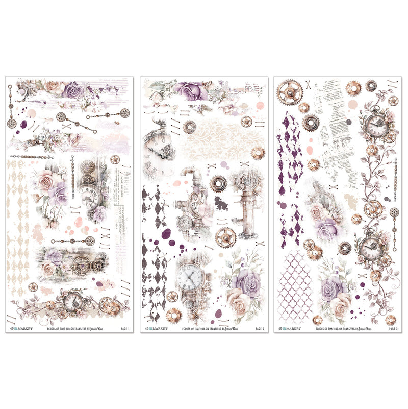 49 & Market - Echoes Of Time Rub-On Transfer Set