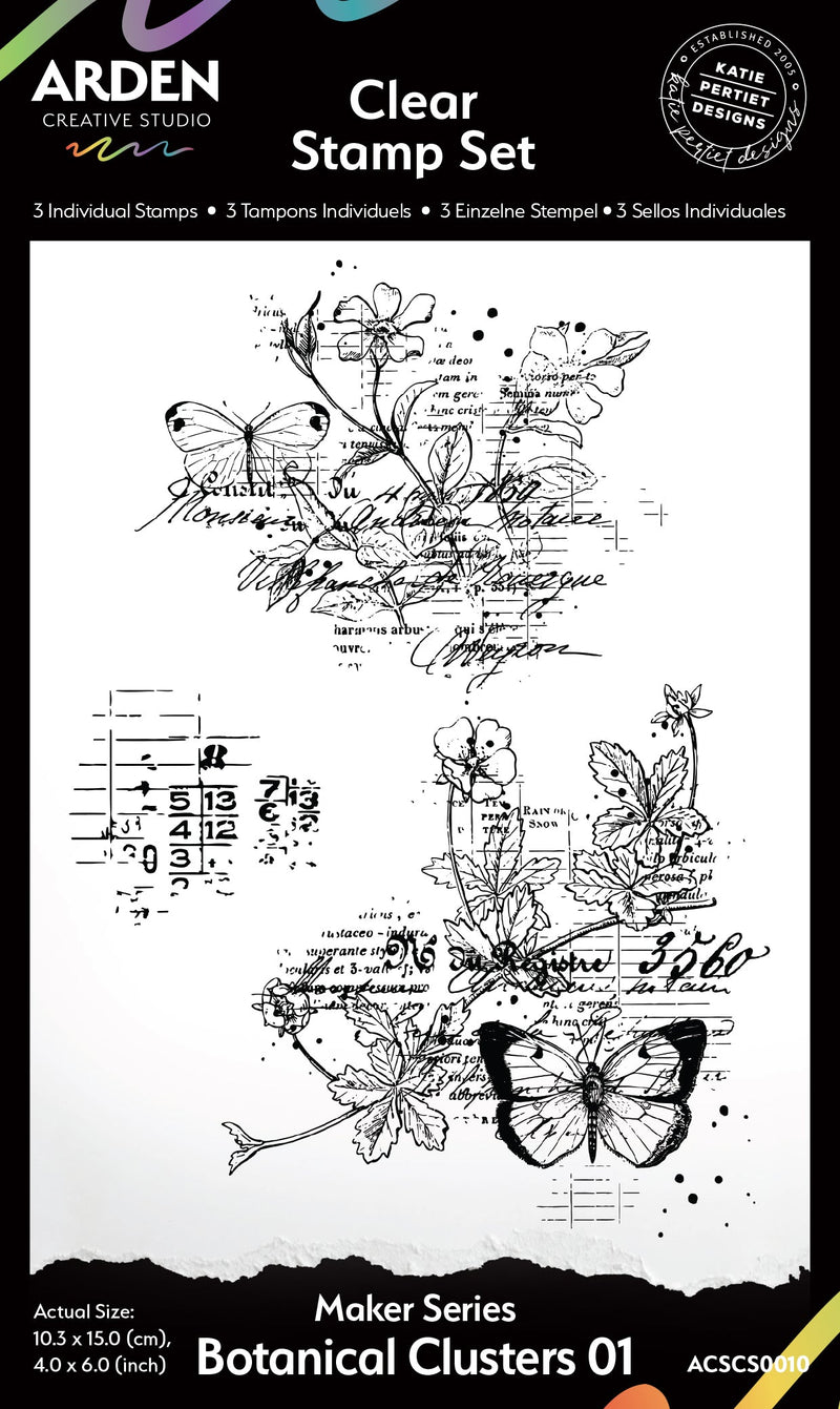 Arden Creative - Maker Series Botancial Clusters 01 4x6 Stamp Set