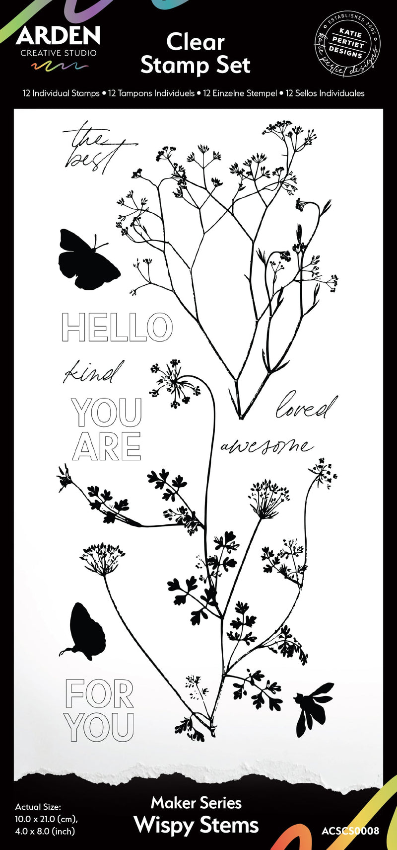 Arden Creative - Maker Series Wispy Stems 4x8 Stamp Set