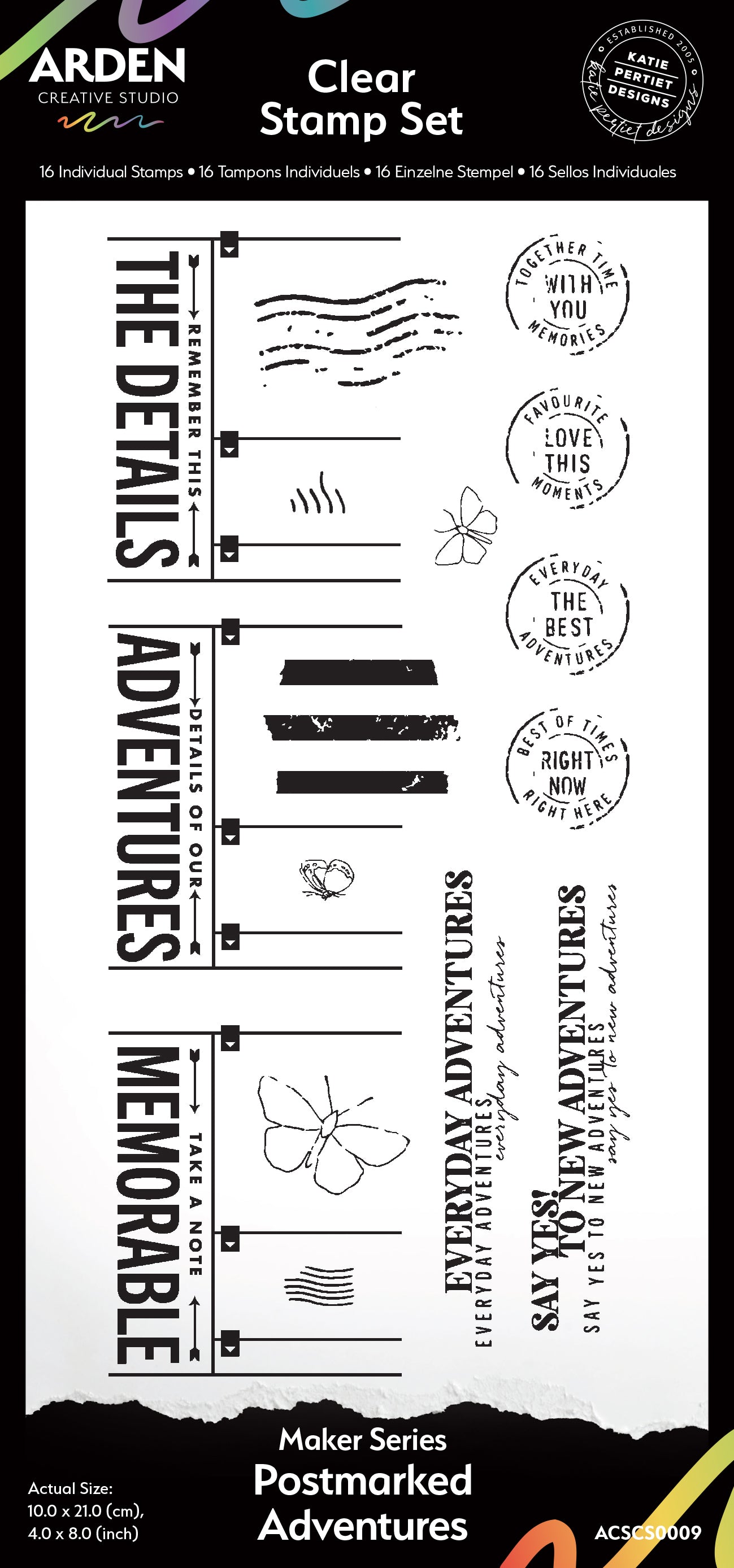 Arden Creative - Maker Series Postmarked Adventures 4x8 Stamp Set ...